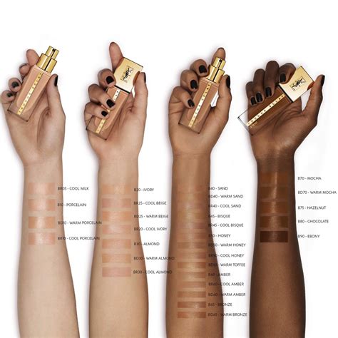 ysl teint touche eclat foundation swatches|ysl touche eclat tinted moisturizer.